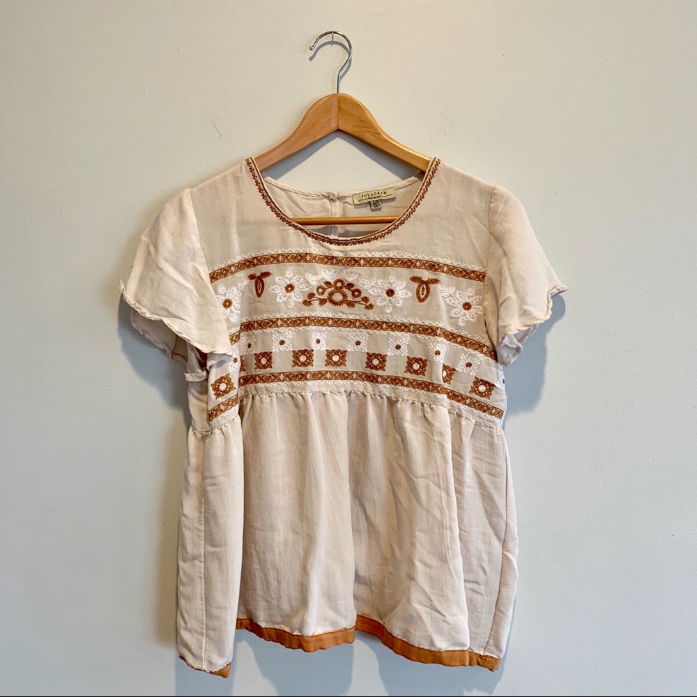 Roolee Embroidered babydoll tunic